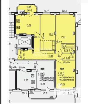 3-к квартира, вторичка, 94м2, 6/10 этаж