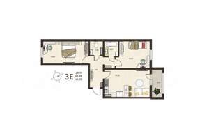 2-к квартира, строящийся дом, 64м2, 2/17 этаж