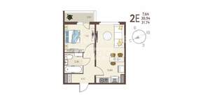 1-к квартира, вторичка, 32м2, 11/17 этаж