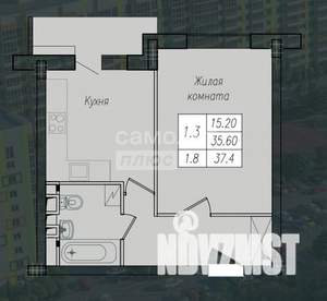 1-к квартира, вторичка, 37м2, 4/10 этаж