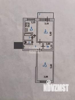 2-к квартира, вторичка, 47м2, -2/5 этаж