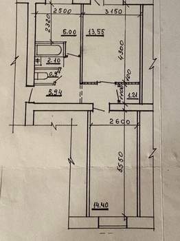 2-к квартира, вторичка, 45м2, 4/5 этаж