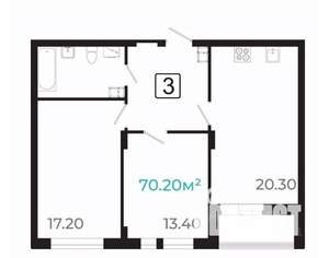 3-к квартира, вторичка, 68м2, 16/21 этаж