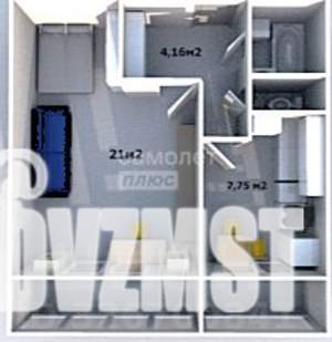 1-к квартира, вторичка, 39м2, 8/9 этаж