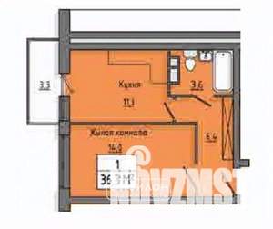 1-к квартира, вторичка, 36м2, 7/10 этаж