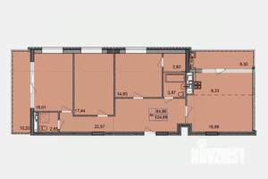 3-к квартира, строящийся дом, 125м2, 3/8 этаж