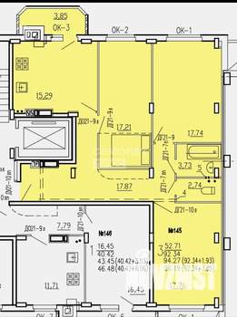 3-к квартира, вторичка, 96м2, 8/11 этаж
