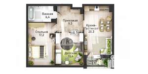 3-к квартира, вторичка, 69м2, 2/21 этаж