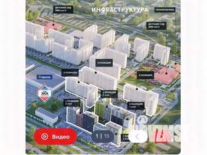 3-к квартира, строящийся дом, 64м2, 4/17 этаж