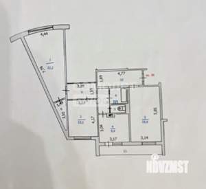 3-к квартира, вторичка, 87м2, 5/10 этаж