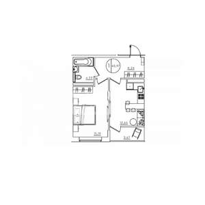 1-к квартира, вторичка, 44м2, 10/10 этаж