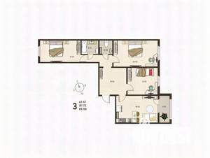 3-к квартира, вторичка, 90м2, 2/17 этаж