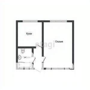2-к квартира, вторичка, 44м2, 1/5 этаж