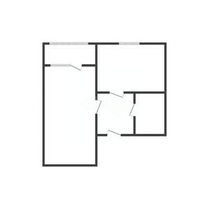 2-к квартира, вторичка, 54м2, 1/4 этаж