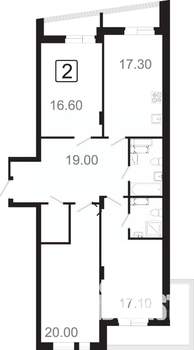 4-к квартира, вторичка, 106м2, 11/21 этаж