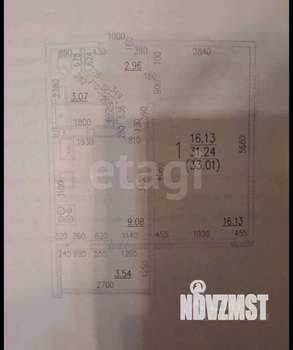 1-к квартира, вторичка, 33м2, 3/10 этаж