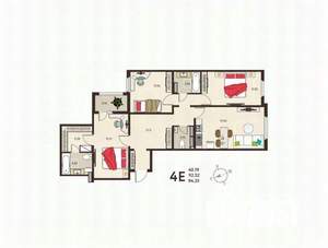 3-к квартира, строящийся дом, 94м2, 2/17 этаж