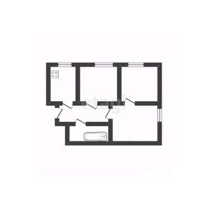 3-к квартира, вторичка, 55м2, 2/2 этаж