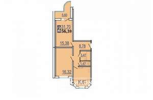 2-к квартира, вторичка, 59м2, 2/17 этаж