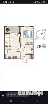 1-к квартира, вторичка, 41м2, 9/17 этаж