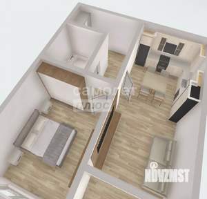 1-к квартира, сданный дом, 45м2, 8/17 этаж