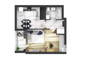 1-к квартира, вторичка, 40м2, 7/21 этаж