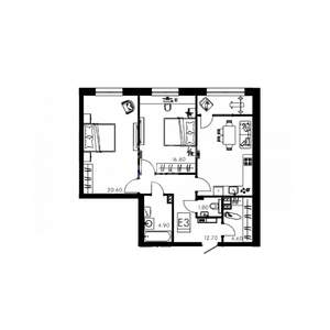 3-к квартира, вторичка, 81м2, 2/15 этаж