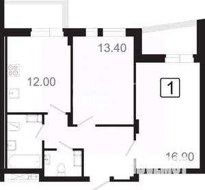 2-к квартира, вторичка, 61м2, 9/21 этаж