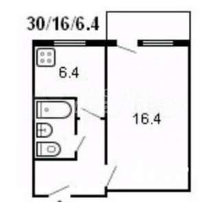 1-к квартира, вторичка, 31м2, 2/5 этаж