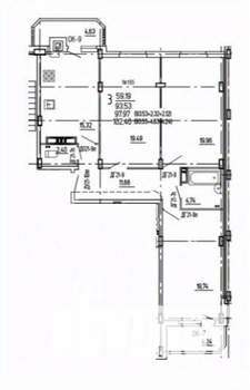 3-к квартира, вторичка, 102м2, 7/10 этаж