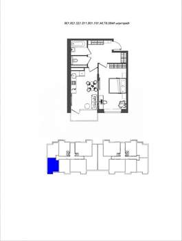 1-к квартира, вторичка, 49м2, 3/10 этаж