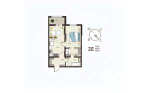 1-к квартира, вторичка, 42м2, 18/18 этаж