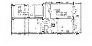 2-к квартира, вторичка, 72м2, 5/10 этаж