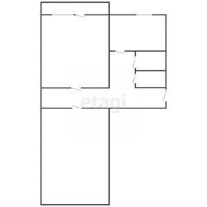 2-к квартира, вторичка, 48м2, 3/5 этаж