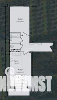 2-к квартира, вторичка, 51м2, 6/10 этаж