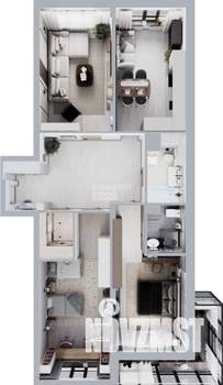4-к квартира, вторичка, 105м2, 5/21 этаж