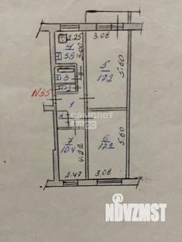 3-к квартира, вторичка, 61м2, 4/5 этаж