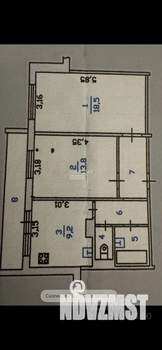 2-к квартира, вторичка, 54м2, 7/9 этаж