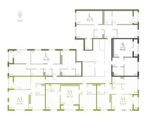3-к квартира, вторичка, 91м2, 2/6 этаж
