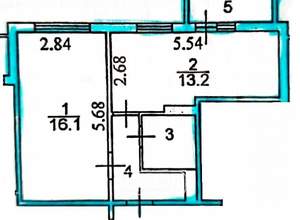 1-к квартира, вторичка, 37м2, 2/10 этаж