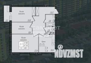 3-к квартира, вторичка, 69м2, 1/10 этаж