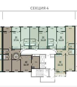 2-к квартира, вторичка, 66м2, 3/18 этаж