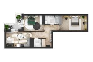 3-к квартира, вторичка, 69м2, 4/21 этаж