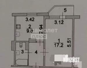 1-к квартира, вторичка, 36м2, 4/17 этаж