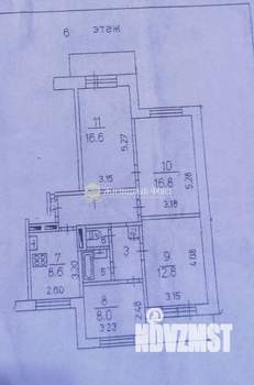 4-к квартира, вторичка, 78м2, 6/9 этаж